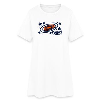 Galaxie Spirale Graffiti Logo - Frauen T-Shirt-Kleid - Weiß - Vorne