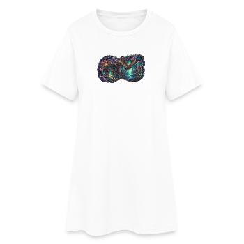 Sentier du Dragon de la Forêt Nocturne - Robe T-shirt Femme - blanc - Devant