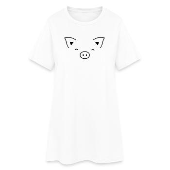 Pig piglet sow - Women’s T-Shirt Dress - white - Front