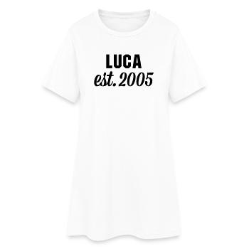 Luca est 2005 - Frauen T-Shirt-Kleid - Weiß - Vorne