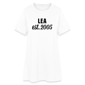 Lea est 2005 - Frauen T-Shirt-Kleid - Weiß - Vorne