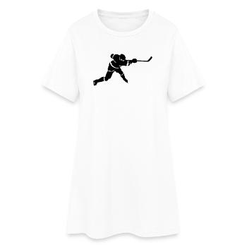 Eishockey - Frauen T-Shirt-Kleid - Weiß - Vorne