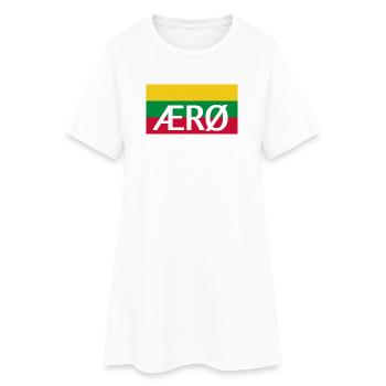 Ærø Flag Danemark Île Flag Aeroe - Robe T-shirt Femme - blanc - Devant