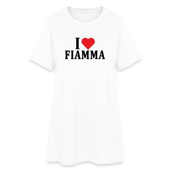 T-Shirt I love Flame T-Shirt Geschenkidee - Frauen T-Shirt-Kleid - Weiß - Vorne