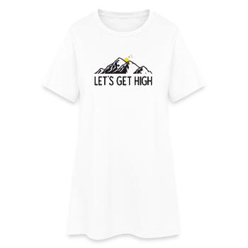 Berge - Auf geht's hoch hinaus - Frauen T-Shirt-Kleid - Weiß - Vorne