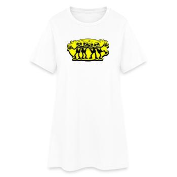 Bière du groupe d’amis du marié - Robe T-shirt Femme - blanc - Devant