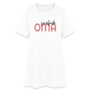 BABY ZWEIFACH OMA - Frauen T-Shirt-Kleid - Weiß - Vorne