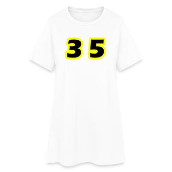 35 Symbole numérique - Robe T-shirt Femme - blanc - Devant