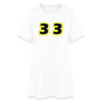 33 Symbole numérique - Robe T-shirt Femme - blanc - Devant