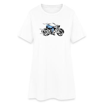biker - Women’s T-Shirt Dress - white - Front