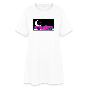 Graphisme décapotable rétro des années 80 - Robe T-shirt Femme - blanc - Devant