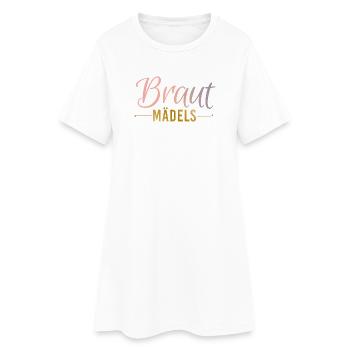 Bride Girls Rings Feathers Bachelor Party - Women’s T-Shirt Dress - white - Front