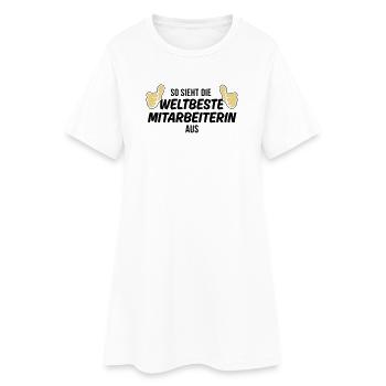 die weltbeste mitarbeiterin - Frauen T-Shirt-Kleid - Weiß - Vorne