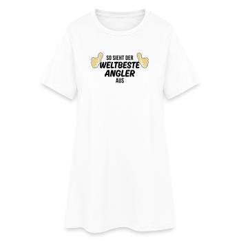 der weltbeste angler - Frauen T-Shirt-Kleid - Weiß - Vorne