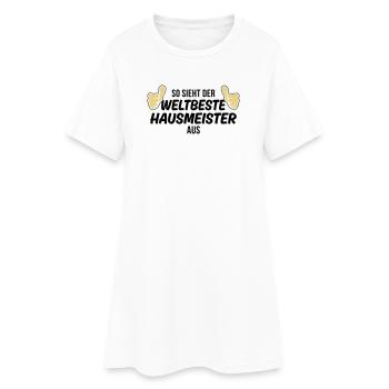 der weltbeste hausmeister - Frauen T-Shirt-Kleid - Weiß - Vorne