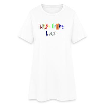 LIBRE COMME L ART - Robe T-shirt Femme - blanc - Devant