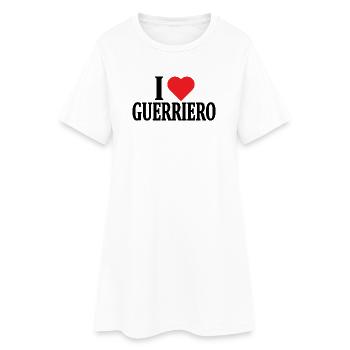 Ich liebe Warrior T-Shirt T-Shirt Geschenkidee - Frauen T-Shirt-Kleid - Weiß - Vorne