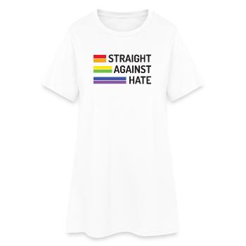 Pride Month - Straight Against Hate - Women’s T-Shirt Dress - white - Front