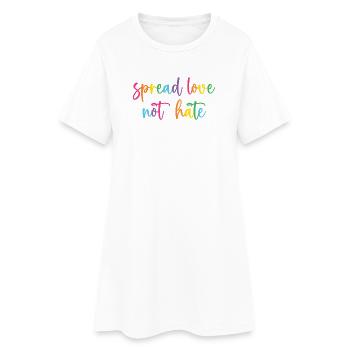 Mois de la fierté - Répandez l’amour et non la haine - Robe T-shirt Femme - blanc - Devant