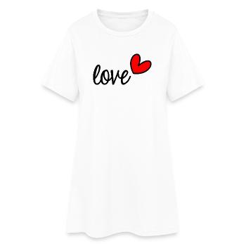 VALENTINSTAG. Junggesellinnenabschied. ICH LIEBE DICH. ICH LIEBE DICH. LIEBE - Frauen T-Shirt-Kleid - Weiß - Vorne