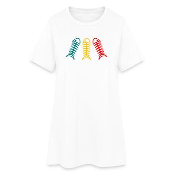 SARDINE. FISH. APRIL FOOLS. EASTER. SEA - Women’s T-Shirt Dress - white - Front