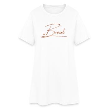 Team Braut! Personalisierbar - Frauen T-Shirt-Kleid - Weiß - Vorne