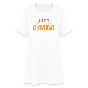 Bodybuilding Fitness Vintage Gym Athleten Workout - Frauen T-Shirt-Kleid - Weiß - Vorne