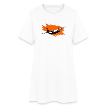 An-12 - Frauen T-Shirt-Kleid - Weiß - Vorne
