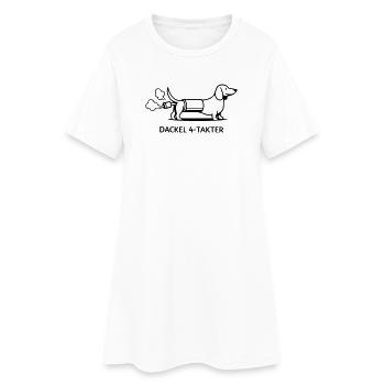 Teckel Quatre Temps - Robe T-shirt Femme - blanc - Devant