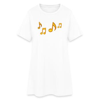 Sunny Notes Illustration - Women’s T-Shirt Dress - white - Front