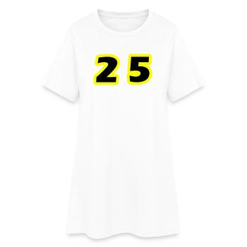 25 Number symbol - Women’s T-Shirt Dress - white - Front