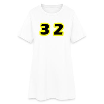 32 Symbole numérique - Robe T-shirt Femme - blanc - Devant