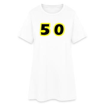 50 Number Symbol - Women’s T-Shirt Dress - white - Front