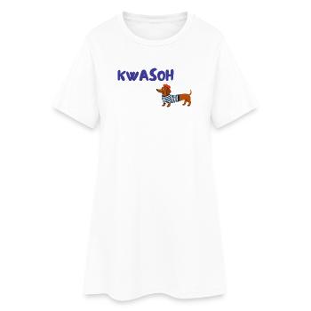Croissant Pardoie : Français teckel - Robe T-shirt Femme - blanc - Devant