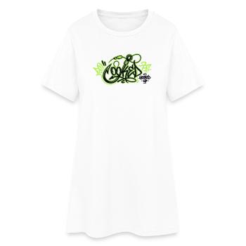 Angelhaken Graffiti Logo - Frauen T-Shirt-Kleid - Weiß - Vorne