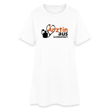 Ärztin aus Leidenschaft Geschenk - Frauen T-Shirt-Kleid - Weiß - Vorne