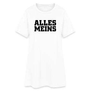 Alles meins - Frauen T-Shirt-Kleid - Weiß - Vorne