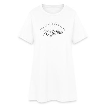 Tolles Geschenk 70 Jahre  - Frauen T-Shirt-Kleid - Weiß - Vorne