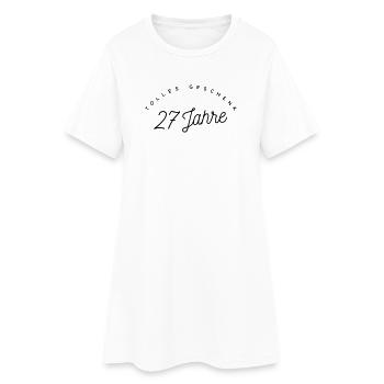 Tolles Geschenk 27 Jahre  - Frauen T-Shirt-Kleid - Weiß - Vorne