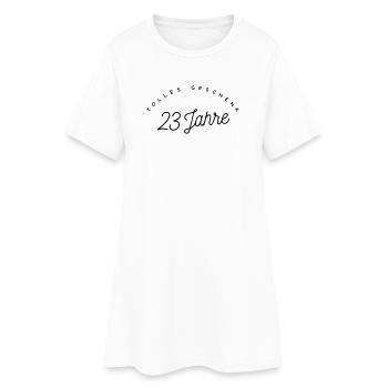 Tolles Geschenk 23 Jahre  - Frauen T-Shirt-Kleid - Weiß - Vorne