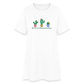 Sweet Cactus Trio - Floraison - Robe T-shirt Femme - blanc - Devant