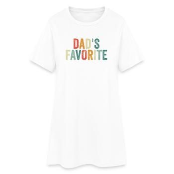 Enfant préféré Le préféré de papa drôle - Robe T-shirt Femme - blanc - Devant