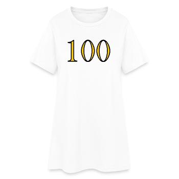 100. 100 ANS. 100e ANNIVERSAIRE. ANNIVERSAIRE 100 - Robe T-shirt Femme - blanc - Devant