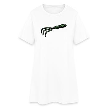 Icône de cultivateur à main griffue de jardin - Robe T-shirt Femme - blanc - Devant