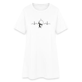 Anneau aérien Rythme de cœur Lyra Anneau aérien - Robe T-shirt Femme - blanc - Devant