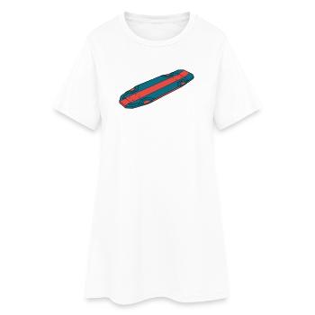 Cool Skateboard Deck Streetwear - Robe T-shirt Femme - blanc - Devant