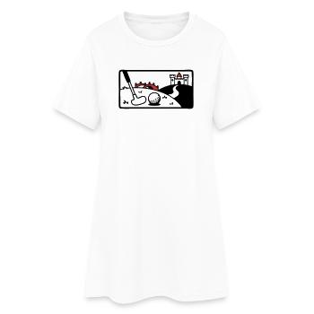 Minigolf Retro Cartoon Golfball JGA Team - Robe T-shirt Femme - blanc - Devant