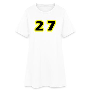 27 Number Symbol - Women’s T-Shirt Dress - white - Front