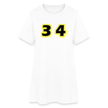 34 Symbole numérique - Robe T-shirt Femme - blanc - Devant