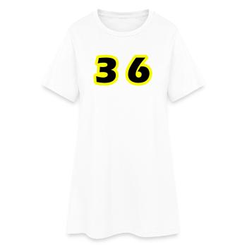 36 Number Symbol - Women’s T-Shirt Dress - white - Front